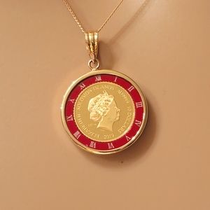 REAL/ SOLID 18K JAPAN GOLD NECKLACE AND PENDANT